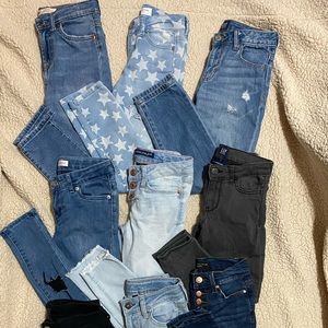 Nine gently use jeans (bundle)